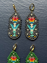 Load image into Gallery viewer, "Earth" Handwoven Beaded Earrings (Various Colors)