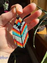 Load image into Gallery viewer, “Peace Inside" Handwoven Beaded Earrings
