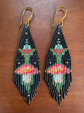 Load image into Gallery viewer, "Amanita" Handwoven Beaded Earrings