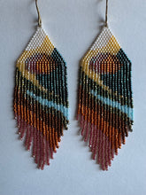 Load image into Gallery viewer, "Gemstone Sunset" Handwoven Beaded Earrings