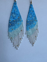 Load image into Gallery viewer, "Shimmering Sky" Handwoven Beaded Earrings