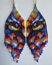 Load image into Gallery viewer, "Spirit Owl" Handwoven Beaded Earrings