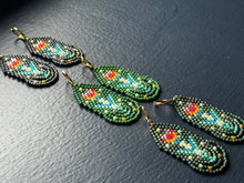 Load image into Gallery viewer, "Earth" Handwoven Beaded Earrings (Various Colors)