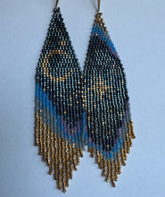 Load image into Gallery viewer, "Sun & Moon" Handwoven Beaded Earrings