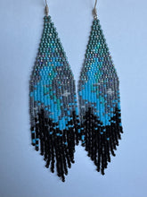 Load image into Gallery viewer, "Aurora Over Treetops" Handwoven Beaded Earrings