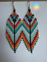 Load image into Gallery viewer, “Peace Inside" Handwoven Beaded Earrings
