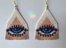 Load image into Gallery viewer, “Eye Am" Handwoven Beaded Earrings