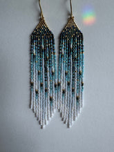 Load image into Gallery viewer, “Agua Infinita&quot; Handwoven Beaded Earrings
