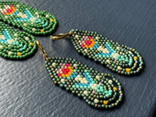 Load image into Gallery viewer, "Earth" Handwoven Beaded Earrings (Various Colors)
