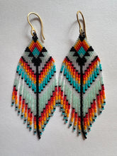 Load image into Gallery viewer, “Peace Inside&quot; Handwoven Beaded Earrings
