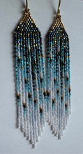 Load image into Gallery viewer, “Agua Infinita&quot; Handwoven Beaded Earrings
