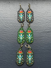 Load image into Gallery viewer, "Earth" Handwoven Beaded Earrings (Various Colors)

