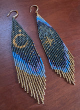 Load image into Gallery viewer, &quot;Sun &amp; Moon&quot; Handwoven Beaded Earrings
