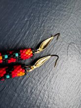 Load image into Gallery viewer, "Rainbow Fiesta" Peyote Tube Handwoven Beaded Earrings
