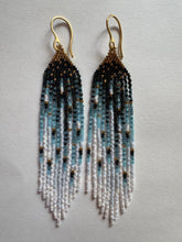 Load image into Gallery viewer, “Agua Infinita&quot; Handwoven Beaded Earrings
