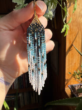 Load image into Gallery viewer, “Agua Infinita&quot; Handwoven Beaded Earrings
