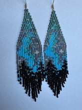 Load image into Gallery viewer, &quot;Aurora Over Treetops&quot; Handwoven Beaded Earrings
