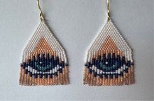 Load image into Gallery viewer, “Eye Am&quot; Handwoven Beaded Earrings

