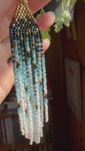 Load and play video in Gallery viewer, “Agua Infinita&quot; Handwoven Beaded Earrings
